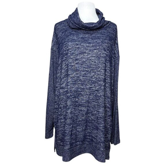 Sonoma Cowl Neck Soft Tunic Plus Size 2XL Blue - Picture 1 of 5